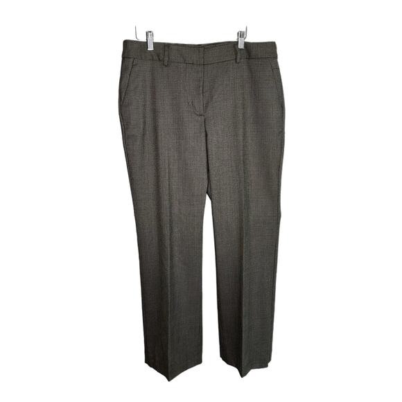 Talbots Women’s Brown Houndstooth Wool Blend Dress Pants, Size 12p, Pre-owned - Picture 1 of 7